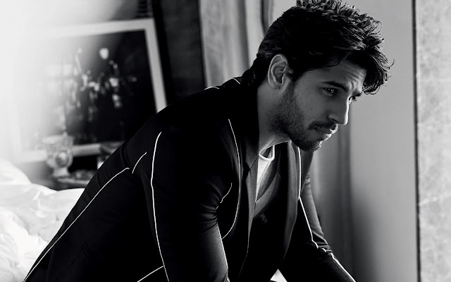 black color clothes wearing   by sidharth malhotra