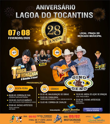 aniversario de lagoa do tocantins