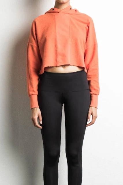 cropped road hoodie in orange