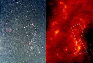 Orion in visible and infrared