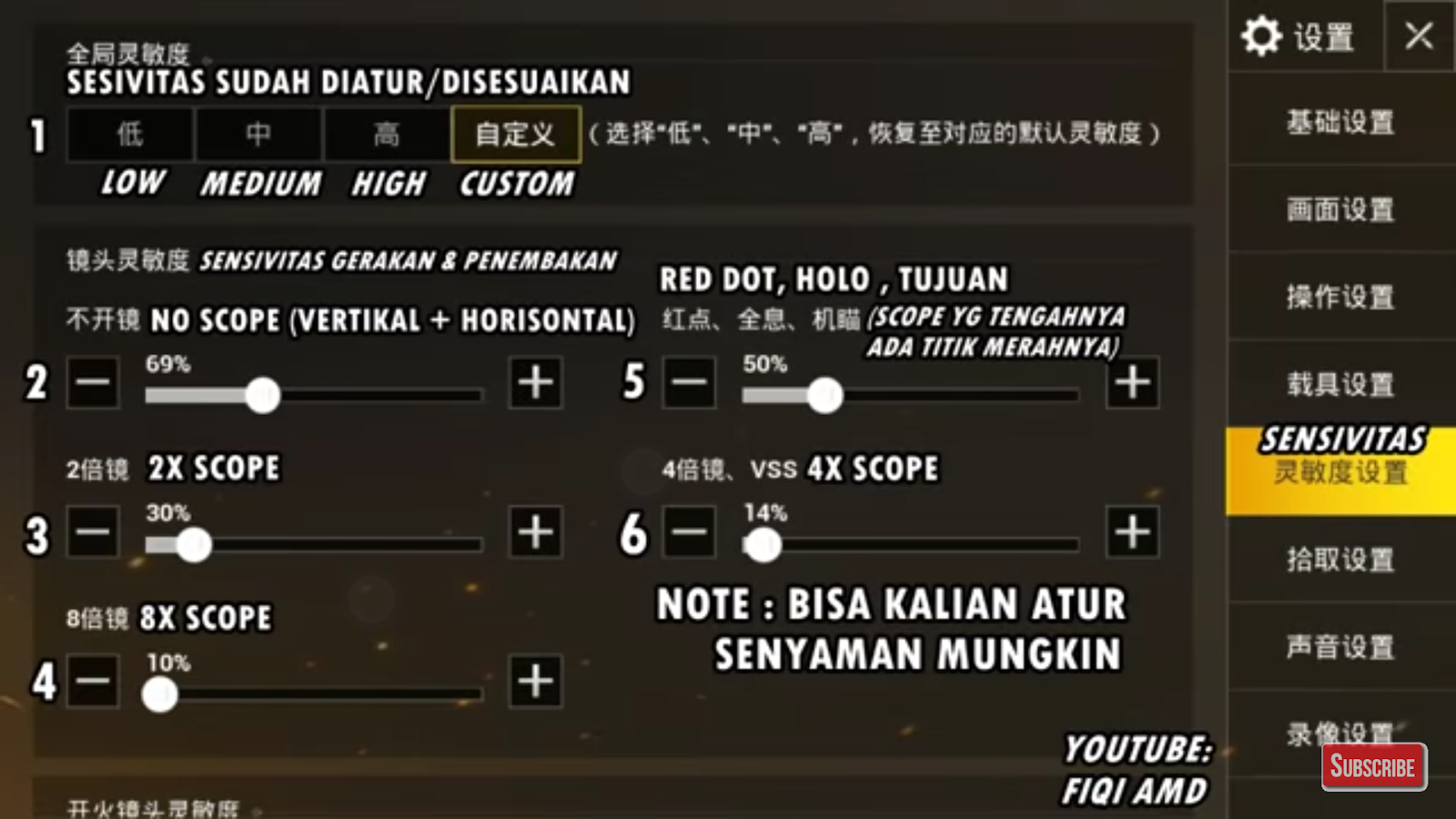 IndoGamerZone Settingan PUBG Mobile Bahasa Indonesia Versi Quantum