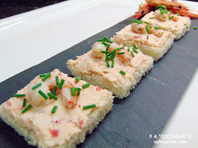 Paté de gambas y palitos de cangrejo