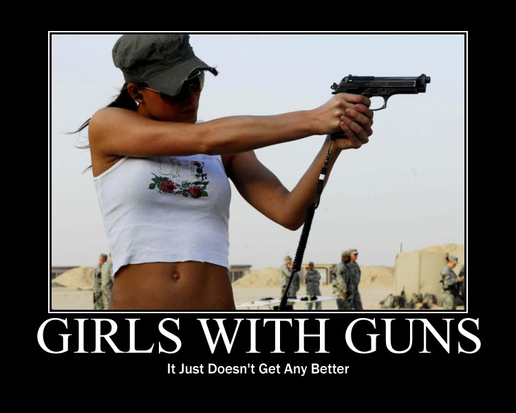 pictures of monkeys with guns. Girls With Guns