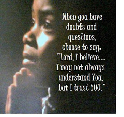 When you have doubts and questions, choose to say 