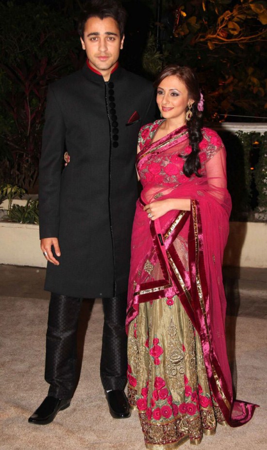 Bollywood Actor Imran Khan and Avantika Malik Wedding Ceremony Reception 