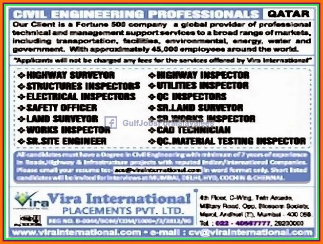 Large Job Opportunities for global company in Qatar