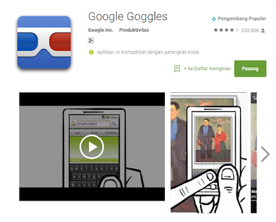 Searching Apa Saja Dengan Applikasi Google Goggles