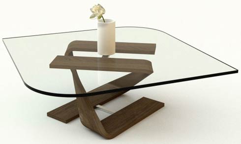 Minimalistic Glass Tables by Adi Fainer