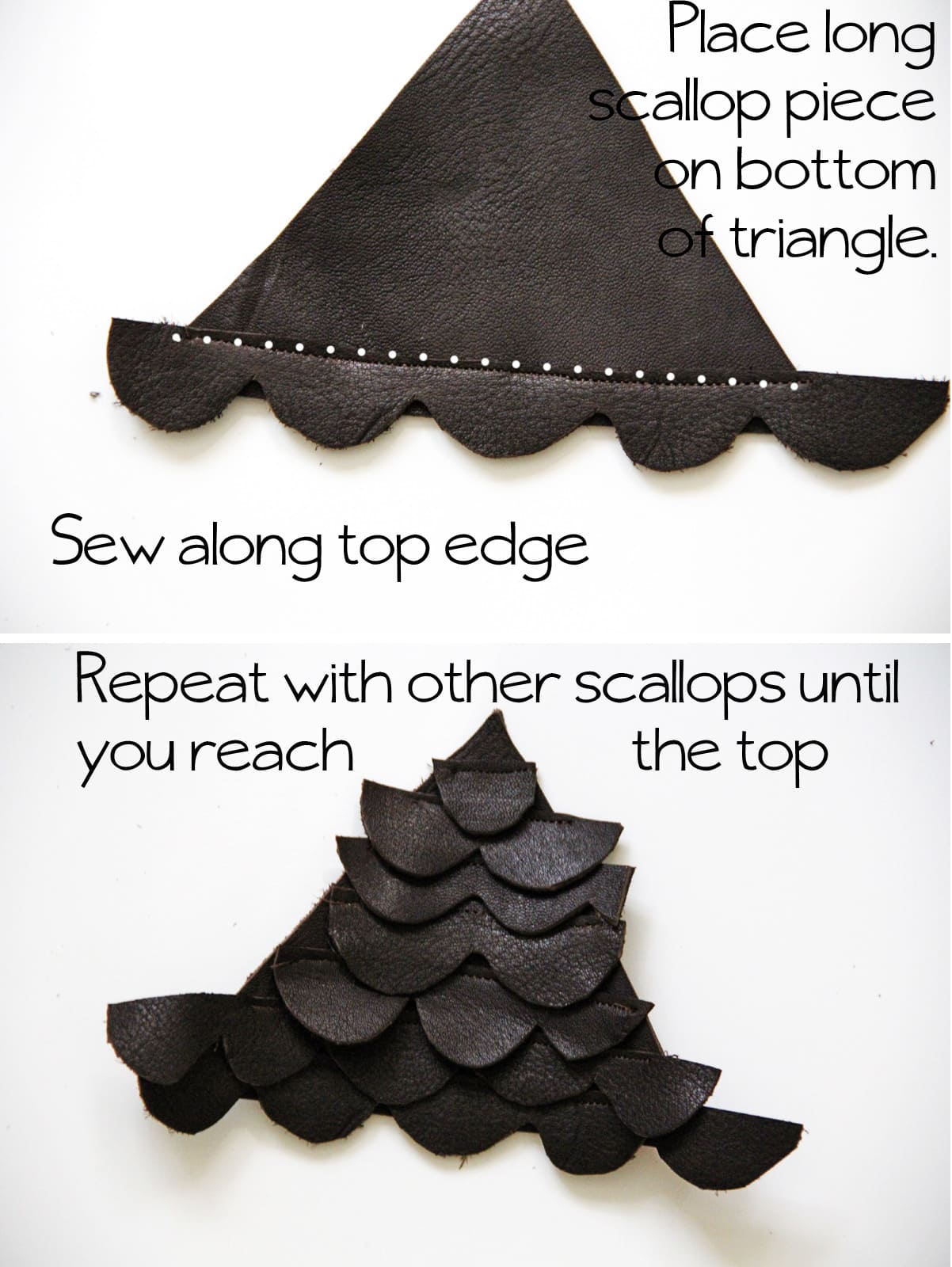 DIY Scalloped Leather Clutch Tutorial