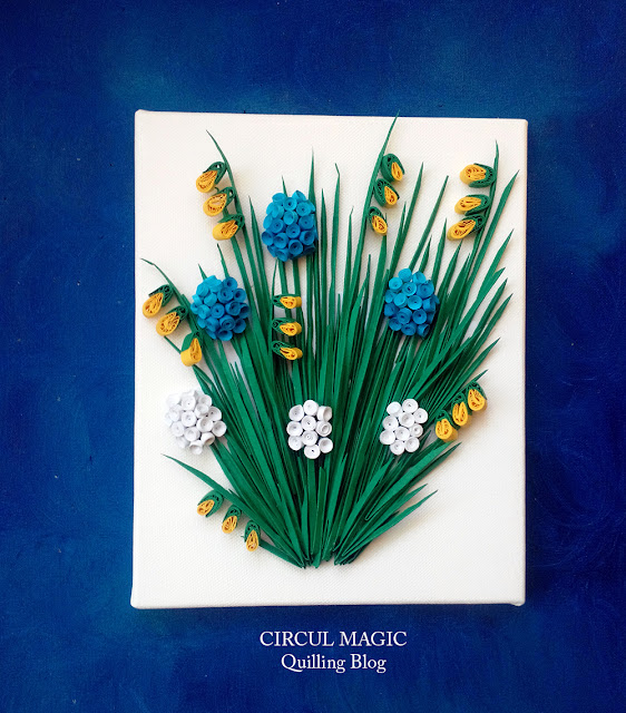 Circul Magic Quilling Blog Tablou Flori de primavara 