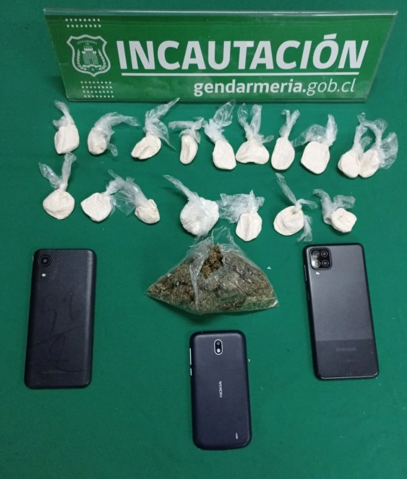 Gendarmes realizan masiva incautación de droga en cárcel de Puerto Montt