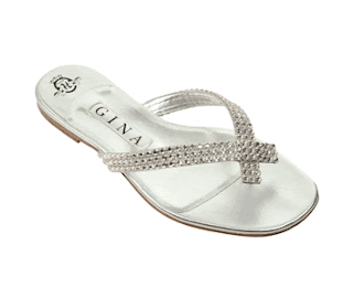 silver bridal sandal