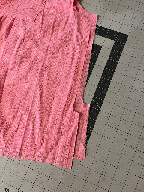 French seam tutorial with a side seam split