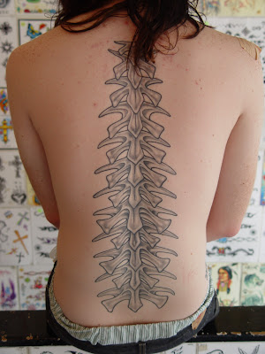 Backbone Tattoo Design for Girls