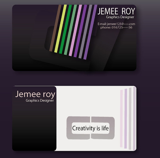 A simple and smoth blackish business card 