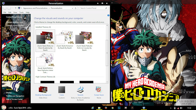 Theme Anime Windows 8.1 Boku no Hero Academia By Bashkara