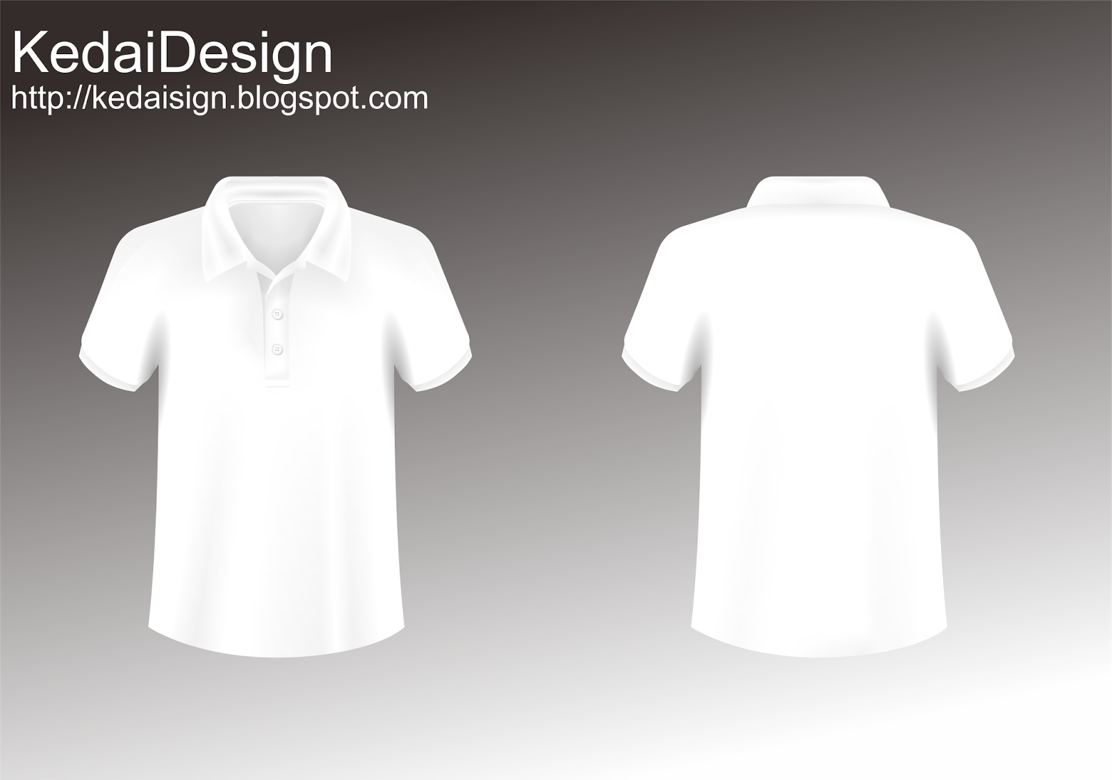 Contoh Design Kaos Polo Polos Warna Putih CDR Kedai Design