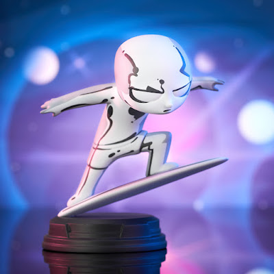 Silver Surfer Animated Marvel Mini Statue by Skottie Young x Gentle Giant x Diamond Select Toys