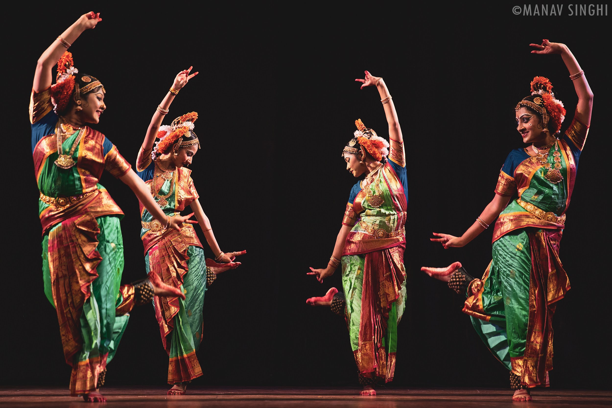 Prashita Surana, Venu Ayachit, Janvi Ambalia and Jasmine Patel - Kuchipudi - Gujarat