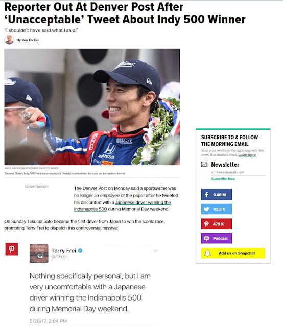 www.huffingtonpost.com/entry/sportswriters-tweet-about-japanese-indy-500-winner-causes-a-stir_us_592c128ee4b0065b20b7769c