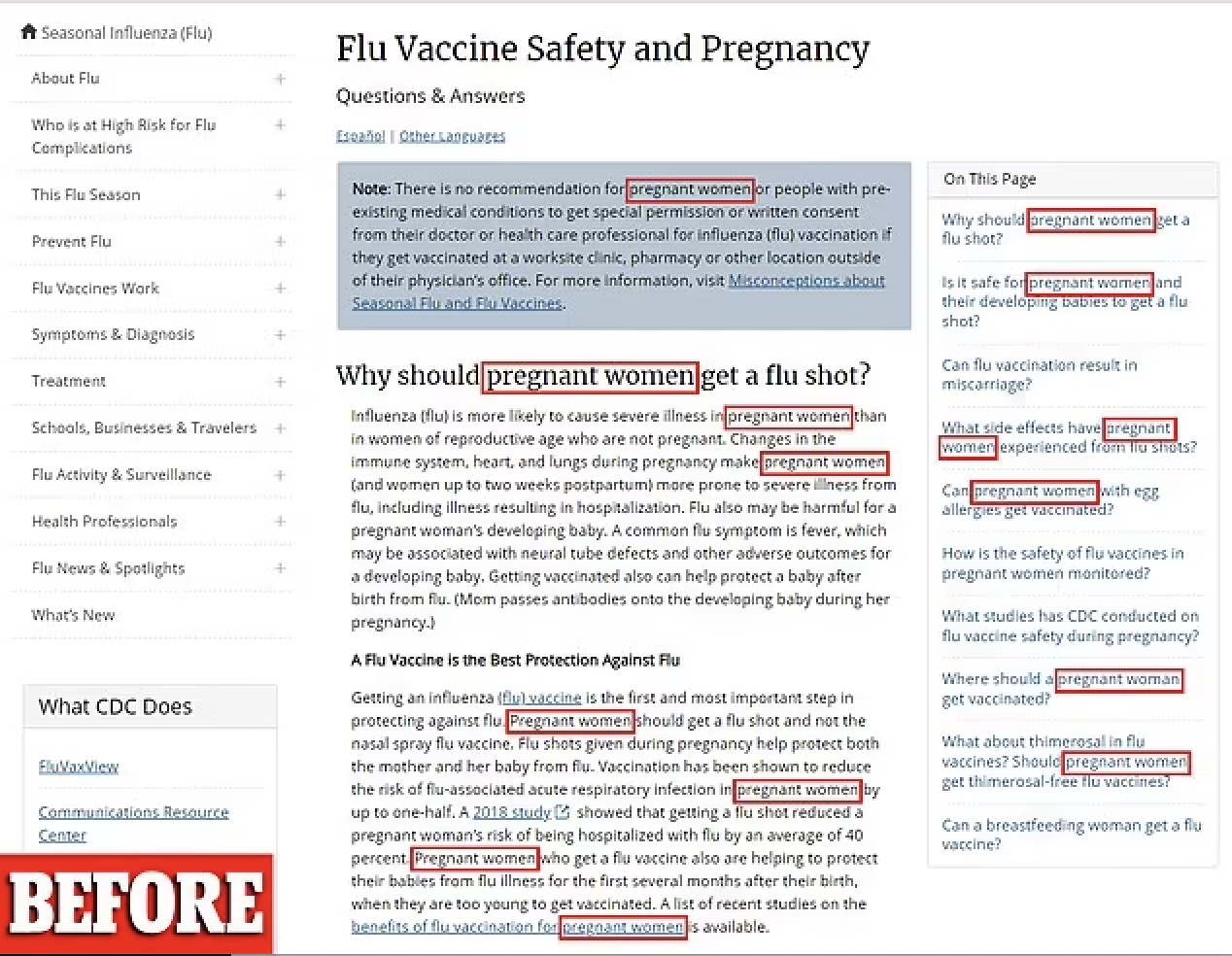CDC Quietly Replaces ‘Pregnant Women’ with Woke Gender Neutral Term ‘Pregnant People’ in Flu Guidance
