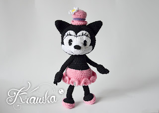Krawka: Vintage Ortensia the cat crochet pattern by Krawka, Oswald Lucky Rabbit, Minnie Mouse Disney Mickey Mouse