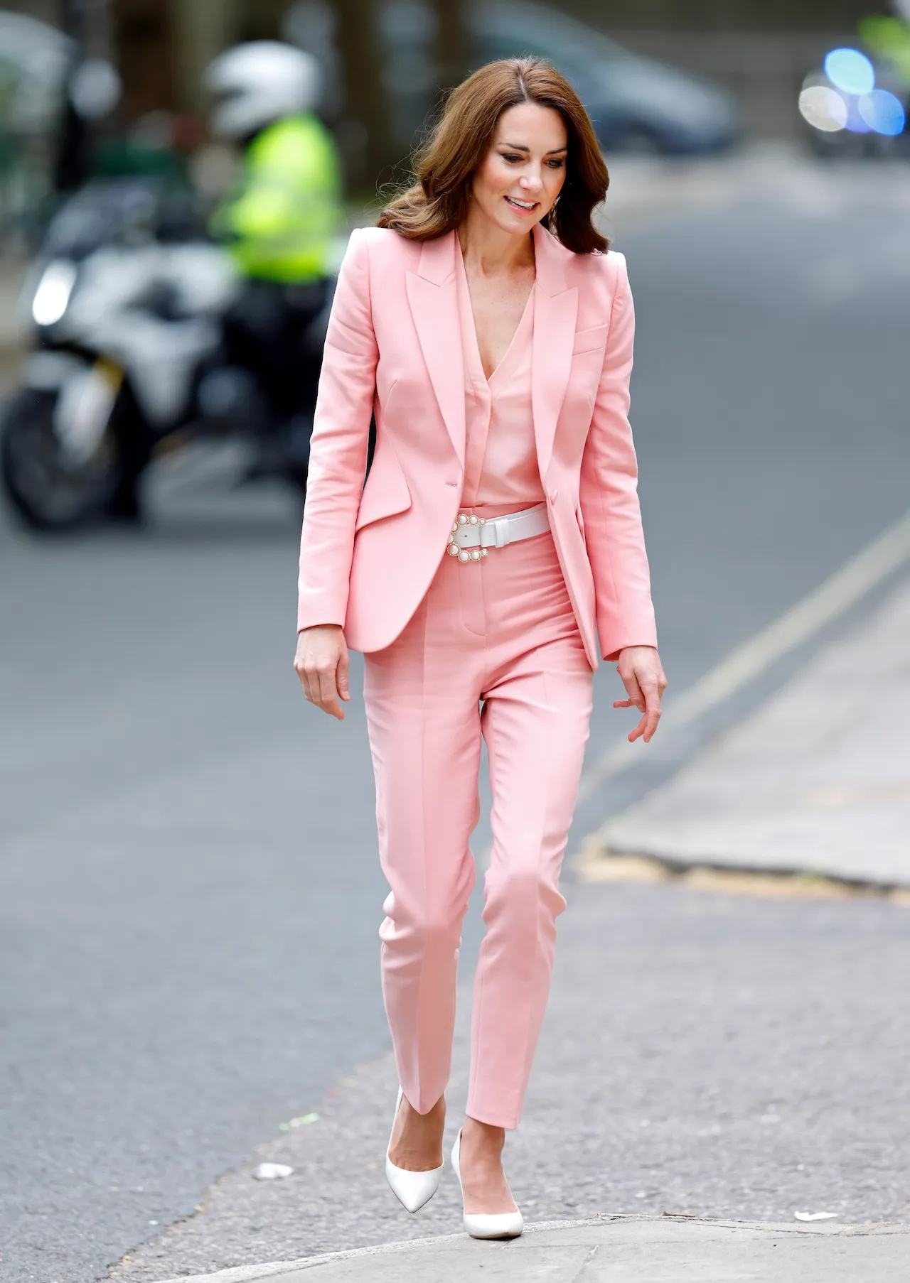 Kate Middleton Embraces 'Barbiecore' Fashion Trend in an All-Pink Suit