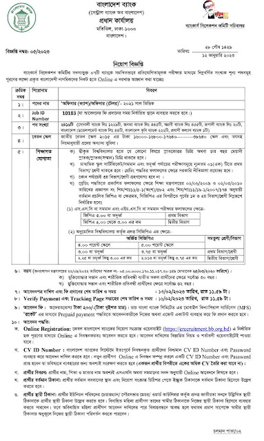Officer Cash-Officer Teller (Based Year 2021) 7 Banks Job Circular | erecruitment.bb.org.bd