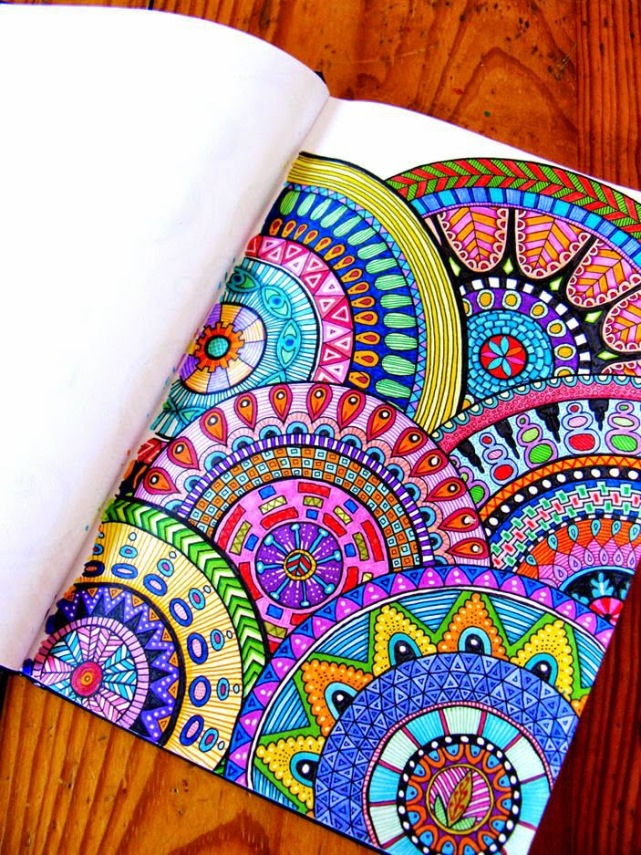 Beautiful colored zentangle doodles Fashion and Travel 