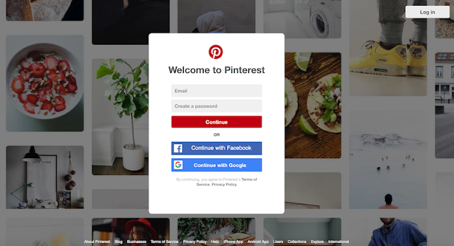 Buat akun pinterest