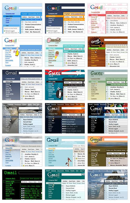 Gmail Themes screen shot