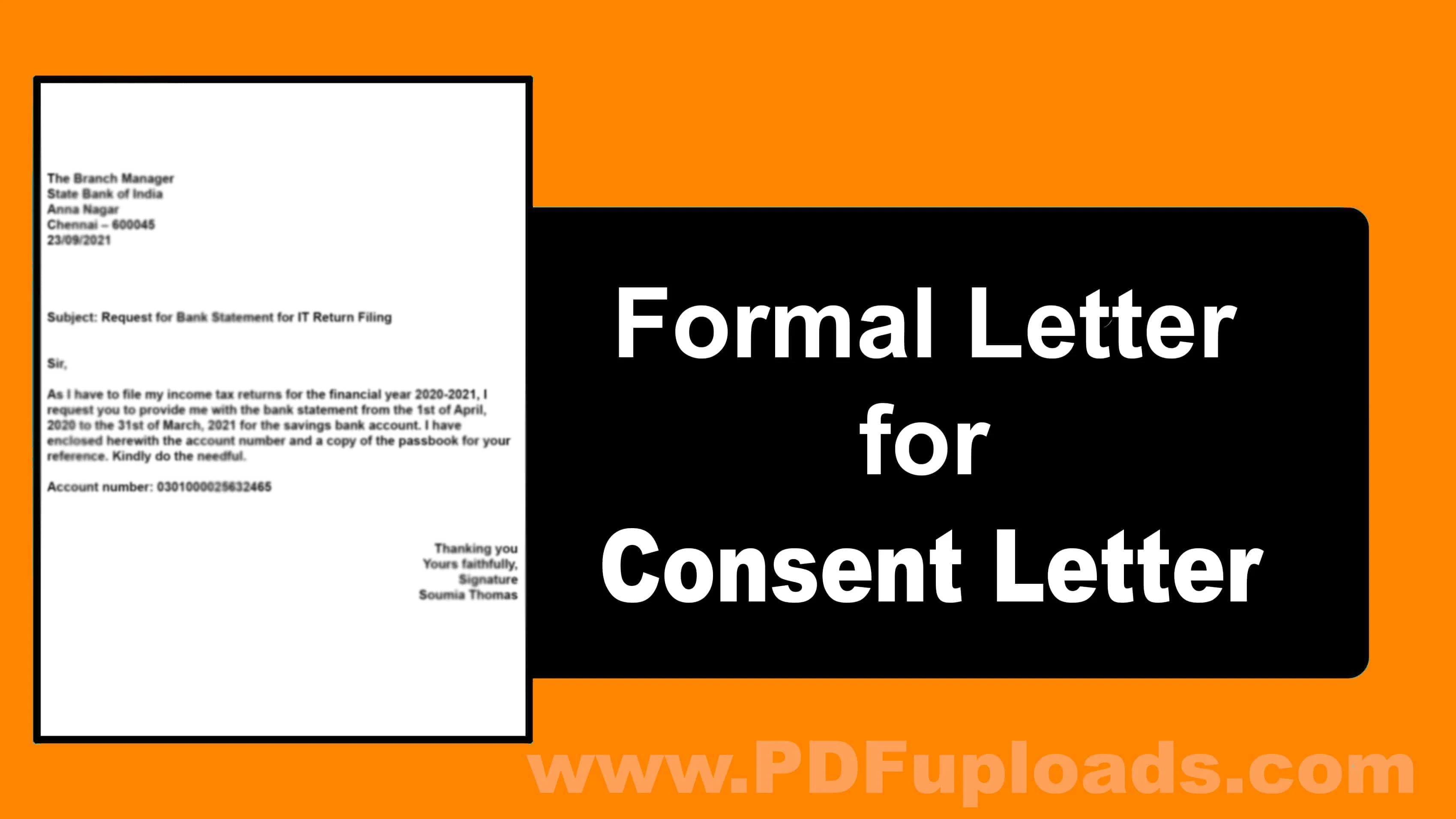 Consent Letter - How to Write a Consent Letter? Format and Samples