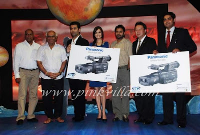 Karan Johar and Dia Mirza Panasonic 3-D cameras and LCD