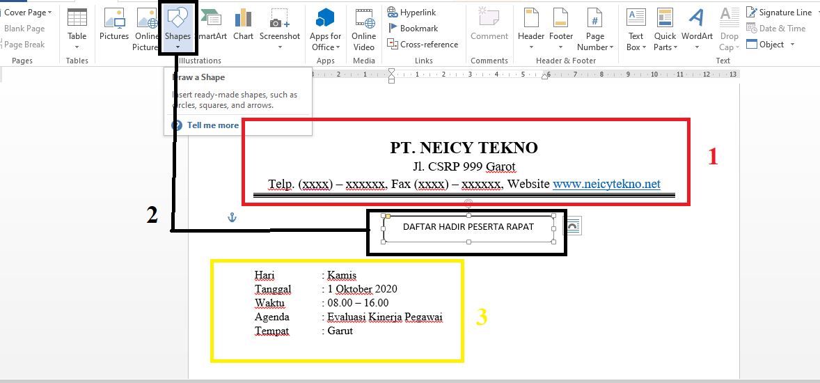 Cara Untuk Taip Surat Mengunakan Microsoft Word