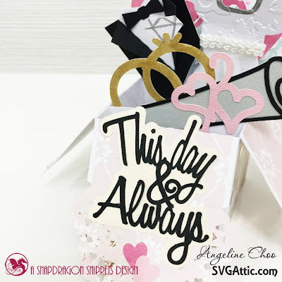 SVG Attic: Wedding wishes with Angeline #svgattic #scrappyscrappy #weddingwishes #boxcard #card