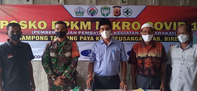 Cegah Penyebaran Covid- 19, Gampong Tanjong Raya Dirikan Posko Satgas Aman