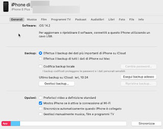 Gestione backup