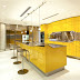 Gorgeous Yellow Modern Kitchen Design Decorating