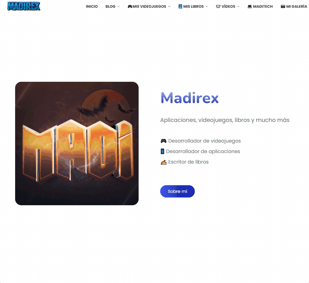 Nuevo estilo de web Madirex