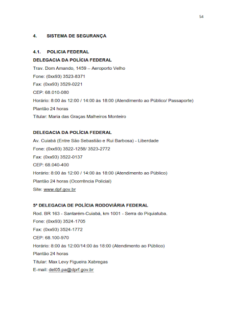 INVENTÁRIO DA OFERTA E INFRA ESTRUTURA TURÍSTICA DE SANTARÉM – PARÁ – AMAZÔNIA – BRASIL - 2010 / ANO BASE 2010