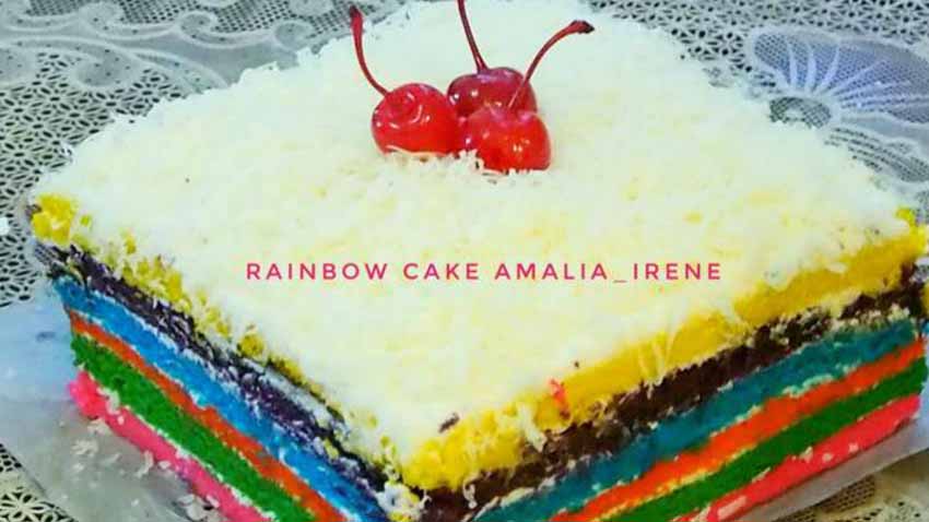 Resep Rainbow Cake Kukus Ny.Liem