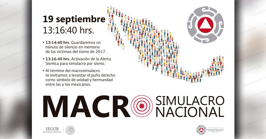 México se alista para un Macro Simulacro de Sismo este 19 de Septiembre (M7.2) CDMX 19S - SSN - ssn.unam.mx