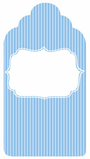 Blue Stripes and  Light Blue Free Printable Tags.