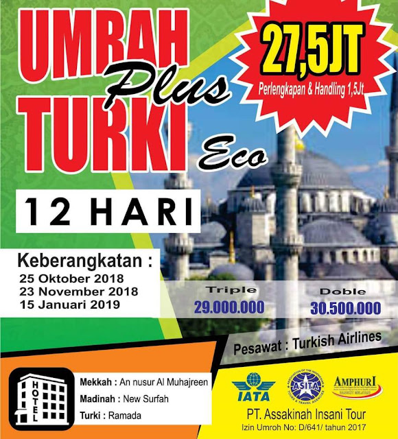 Paket Umroh Plus Turki 2023