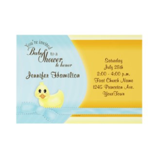 Ducky Baby Shower Invitations on Cute Ducky Baby Shower Invitations