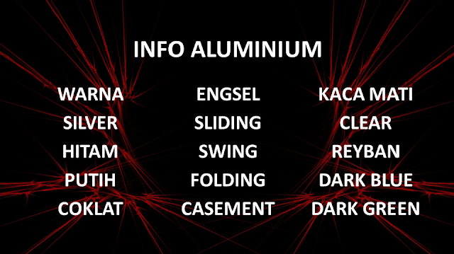 Harga Kusen Aluminium Jakarta, Bekasi, Tanggerang, Bogor