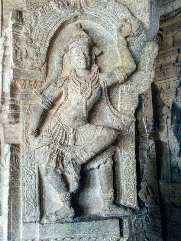 Dancing Lady on the walls of Lepakshi Temple, Andhra Pradesh