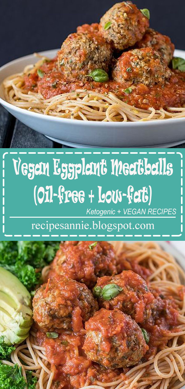 Vegan Eggplant Meatballs that are oil-free and packed with plant protein! A hearty and savory flavor-explosion, and definitely THE must make recipe when you need to impress a crowd! #vegan#sweetsimplevegan #eggplantmeatballs