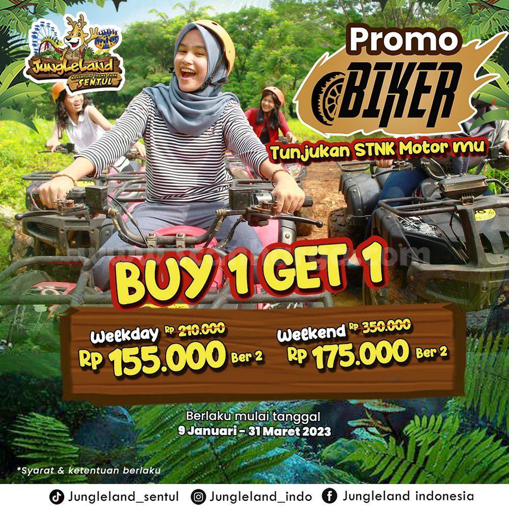 JUNGLELAND Promo BIKERS BELI 1 GRATIS 1