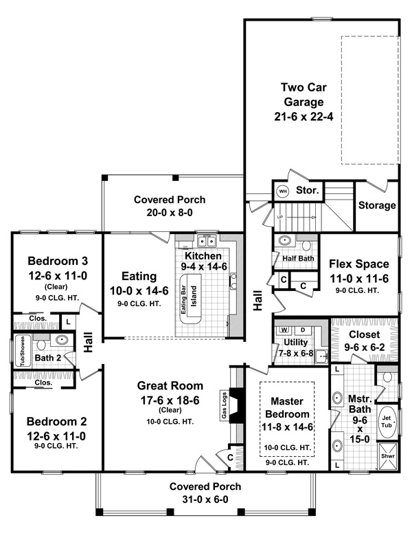 Barn with Living Quarters Floor Plans